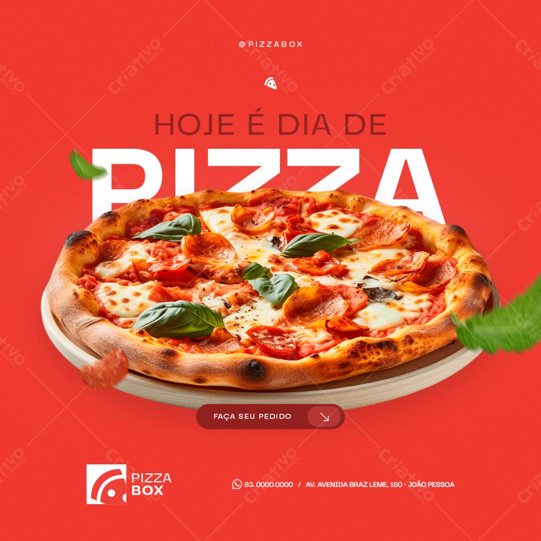 Post para Redes Sociais Pizza PSD Editável