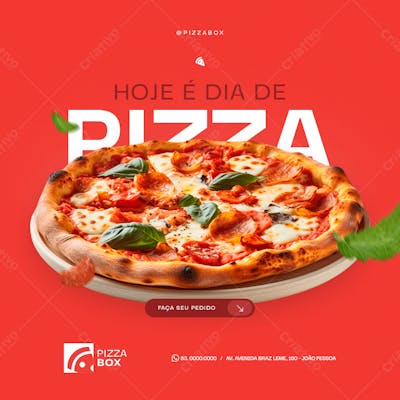 Social Media Hoje É Dia De Pizza