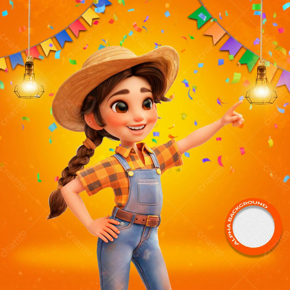 Festa Junina Infantil PSD Editável