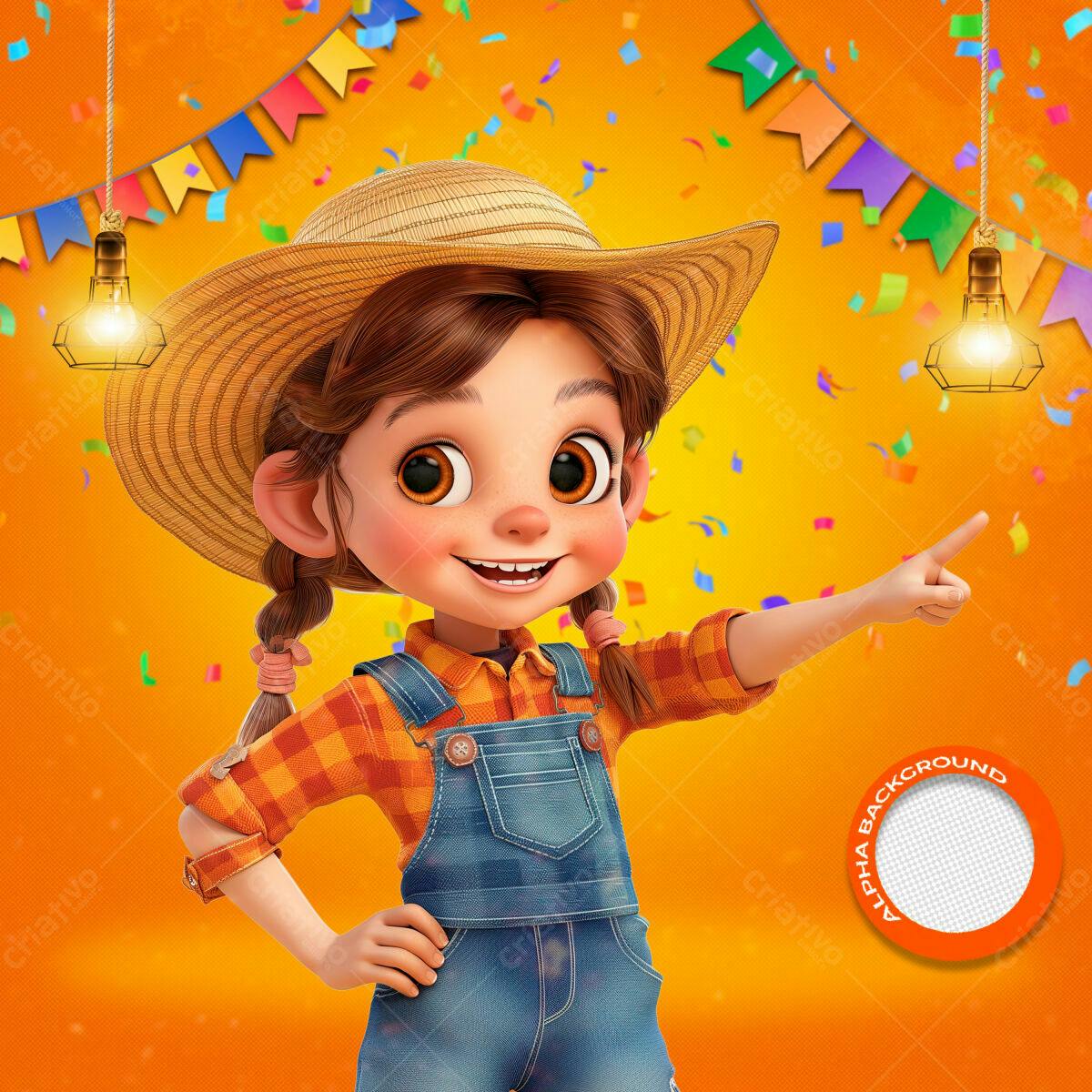 Festa Junina Infantil PSD Editável