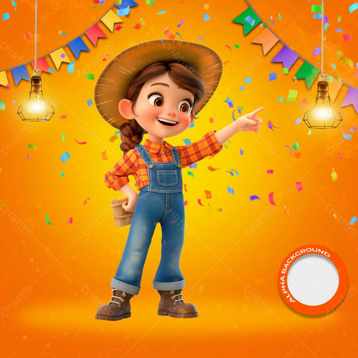 PSD Festa Junina Infantil PSD Editável