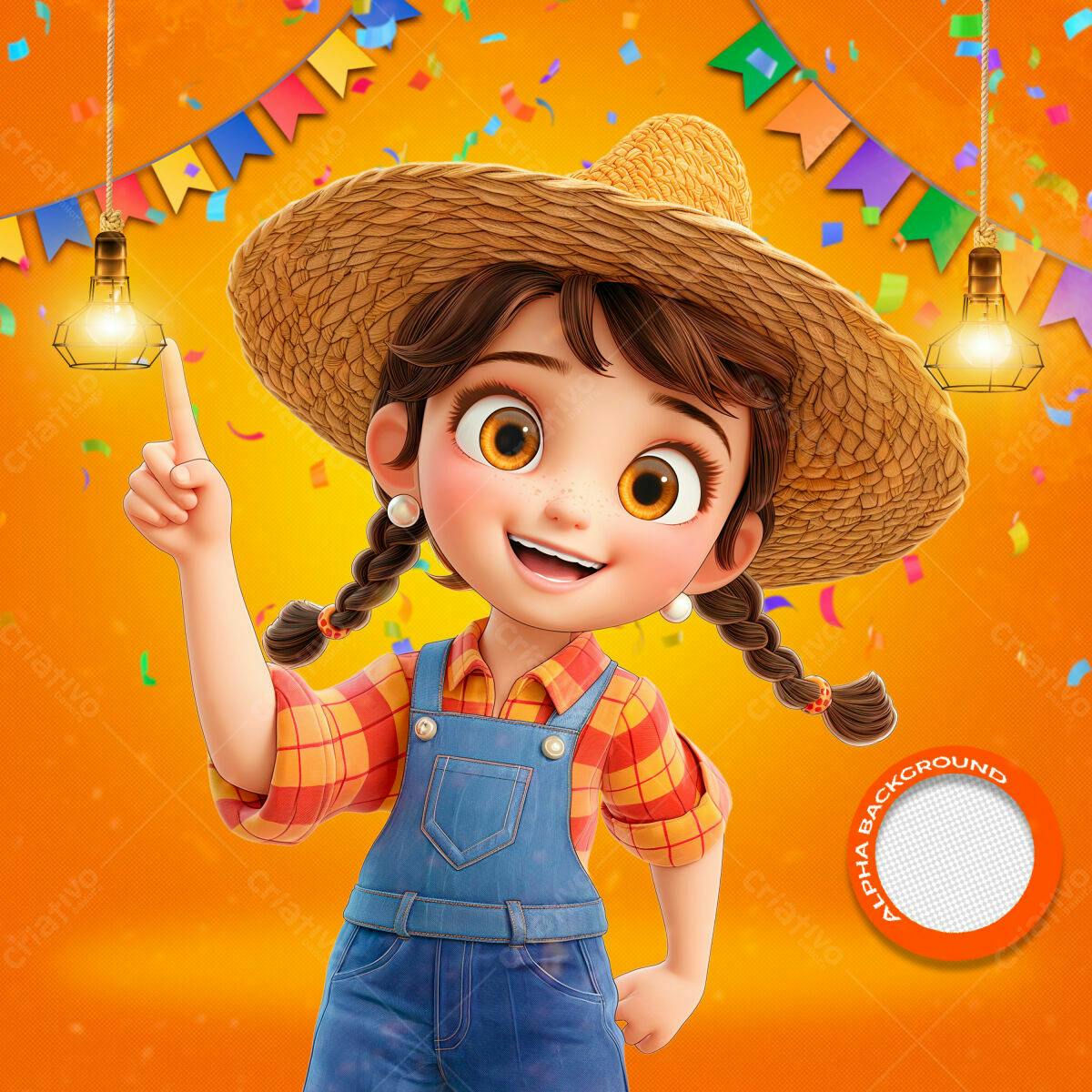 PSD Festa Junina Infantil PSD Editável