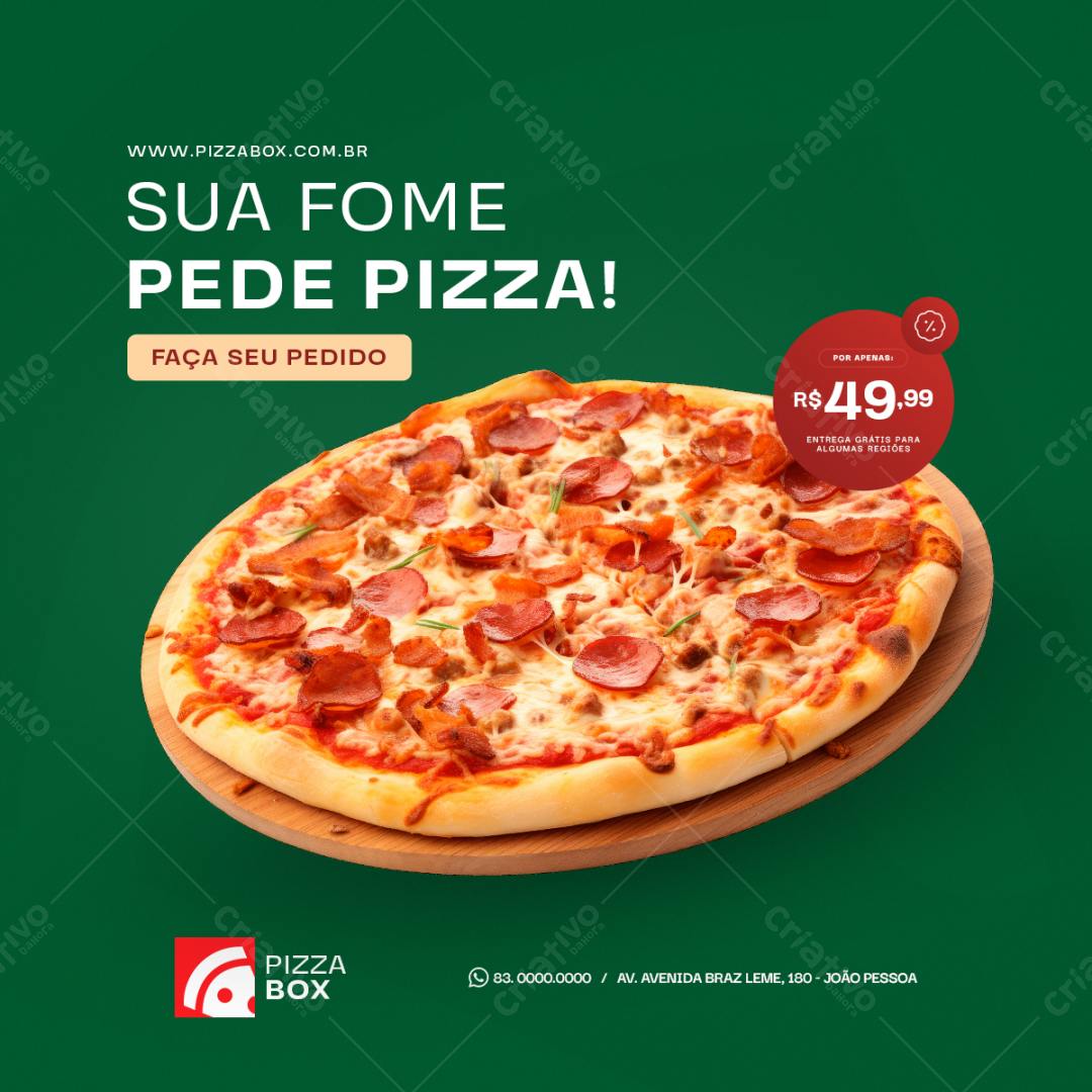 Flyer para Promoção de Pizza PSD Editável