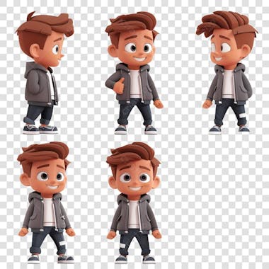 Pack chibi psd diferentes poses