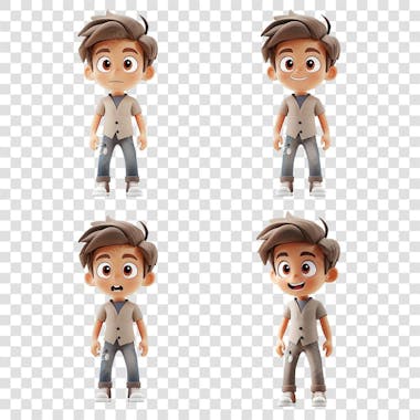 Pack chibi psd diferentes poses