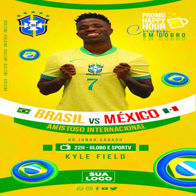 AMISTOSO SELEÇÃO BRASILEIRA BRASIL x MÉXICO