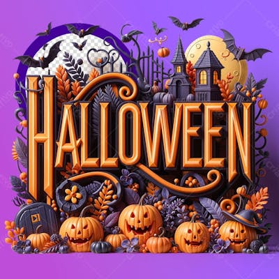 Selo Halloween PNG