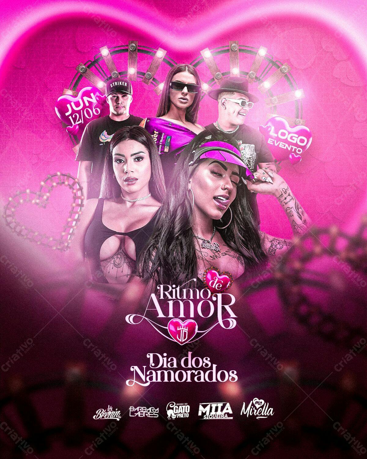 Flyer Dia dos Namorados PSD Editável