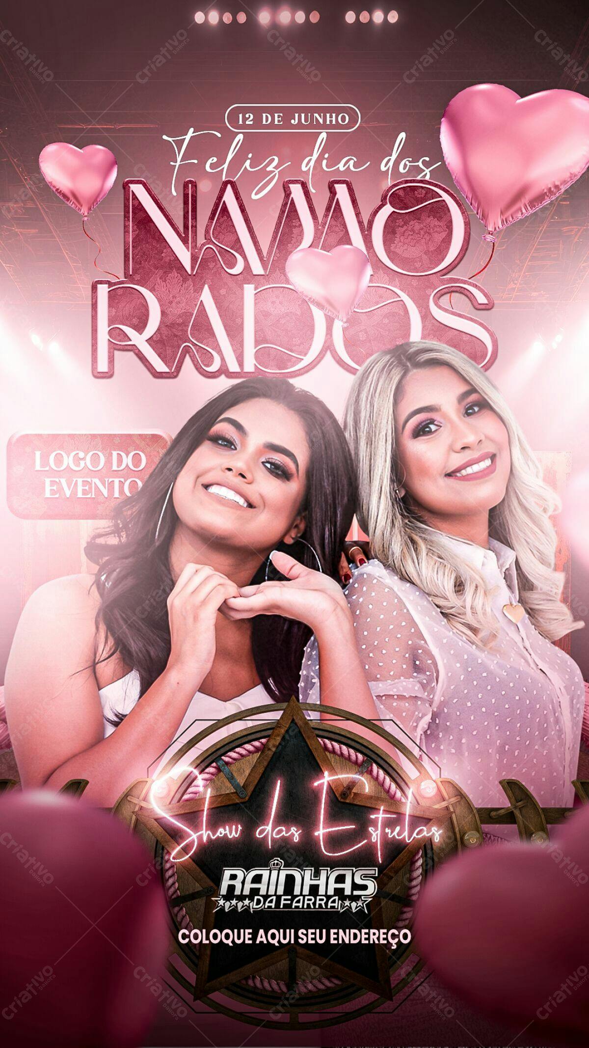 Flyer Dia dos Namorados PSD Editável