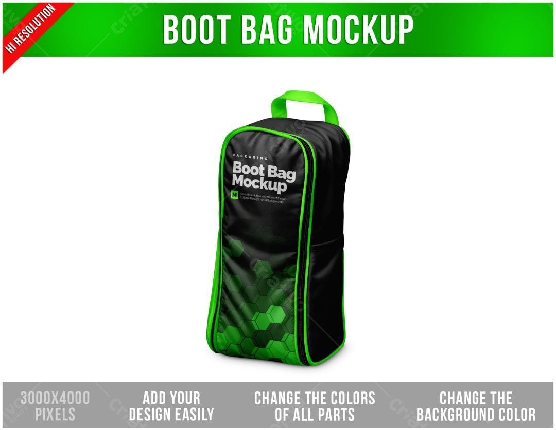 Mockup de Bolsa para Calçados PSD Editável