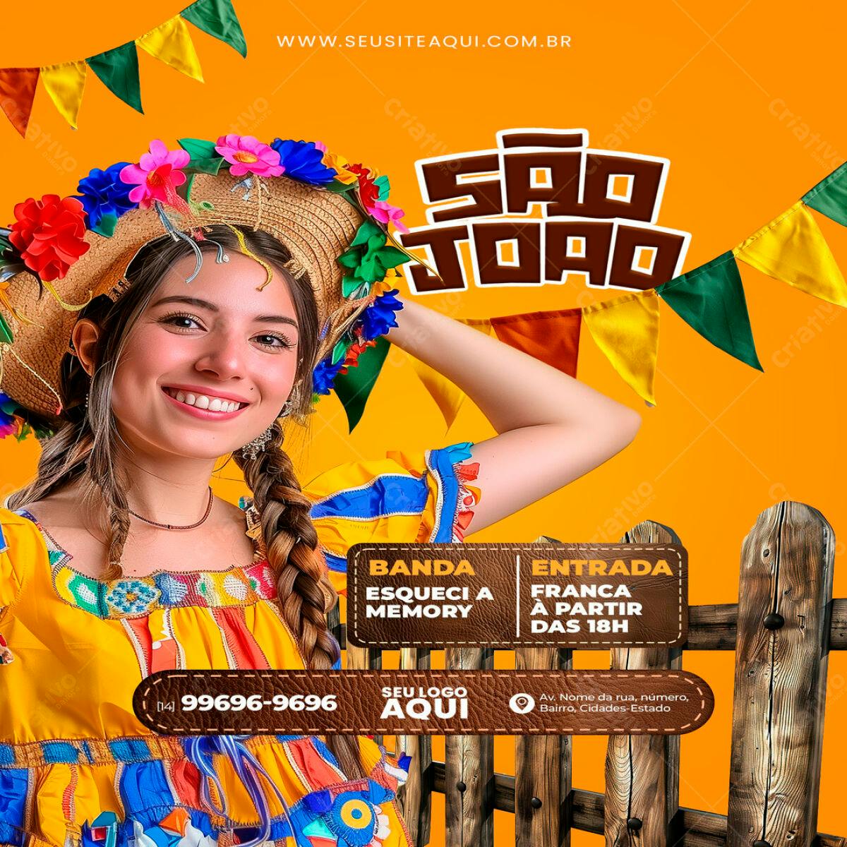 Flyer Festa Junina PSD Editável