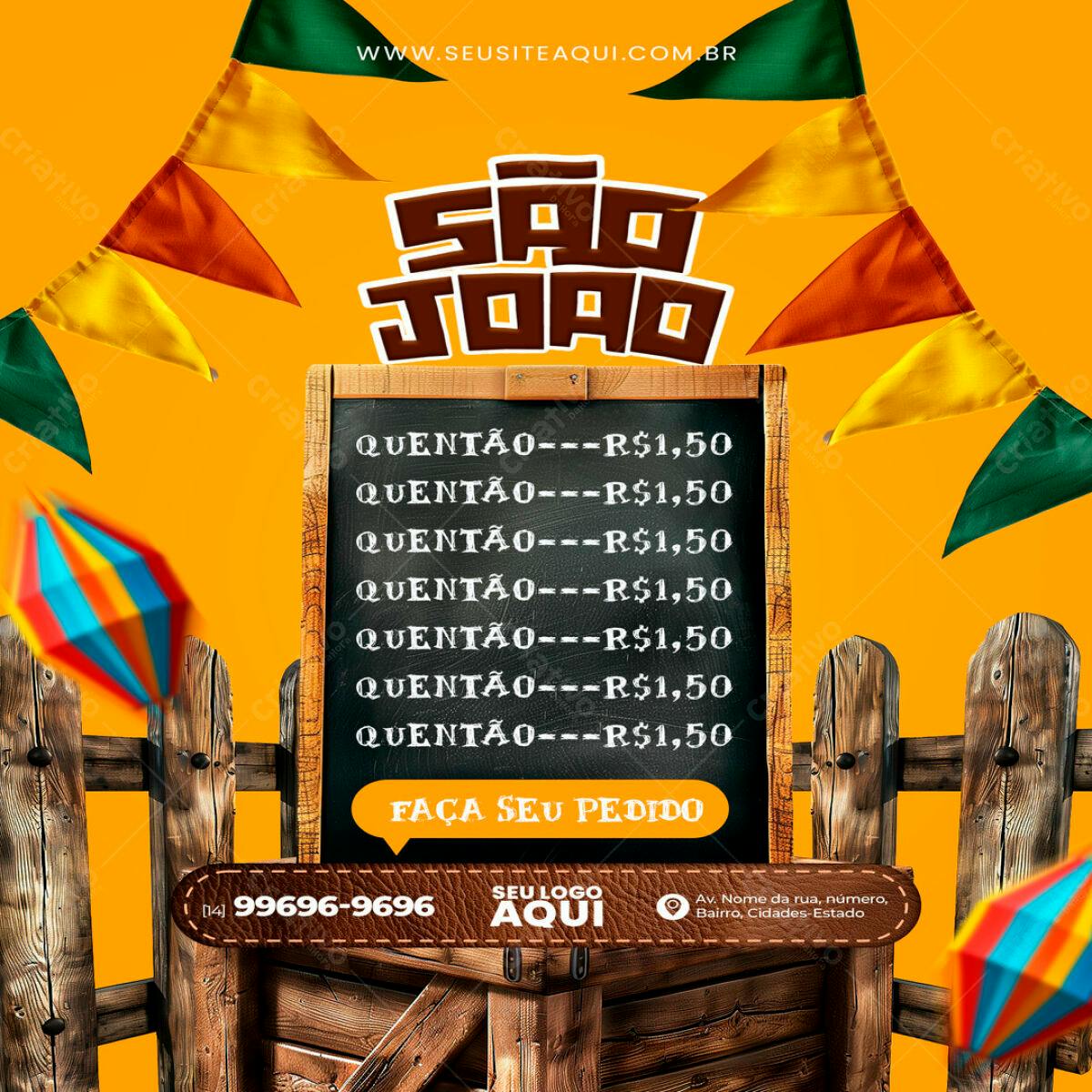 Flyer Festa Junina PSD Editável