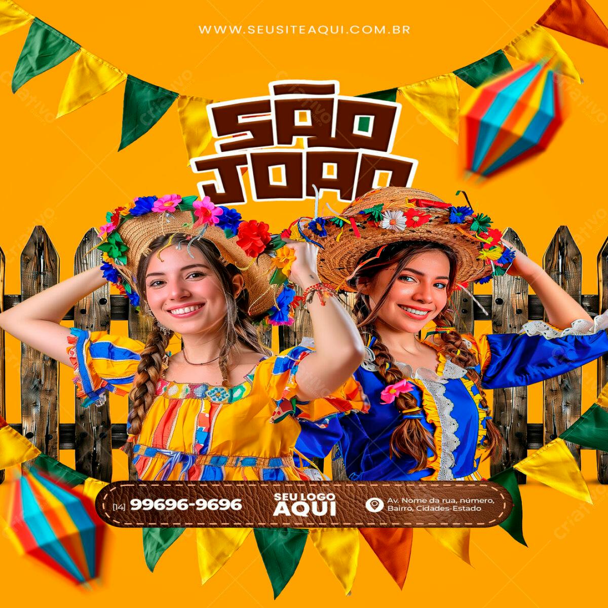 Flyer Festa Junina PSD Editável