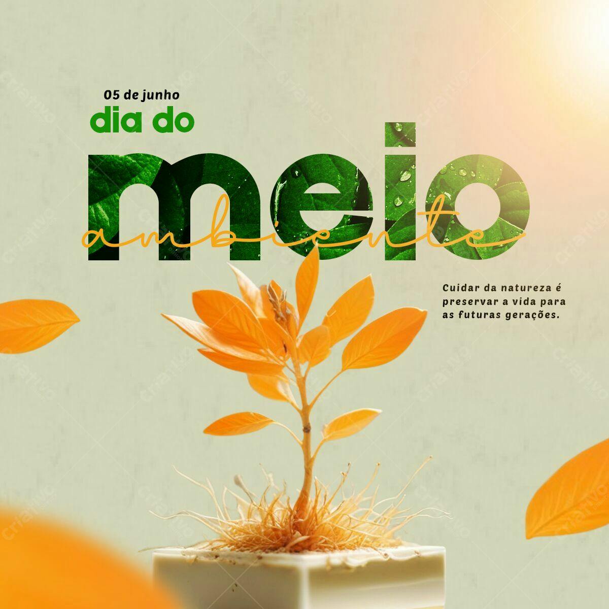 Post para o Dia do Meio Ambiente PSD Editável