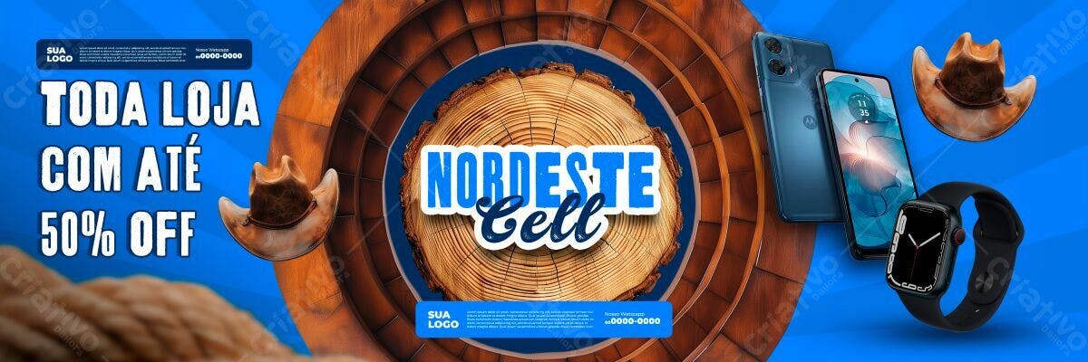 Banner Loja Celular Nordeste Cell PSD Editável
