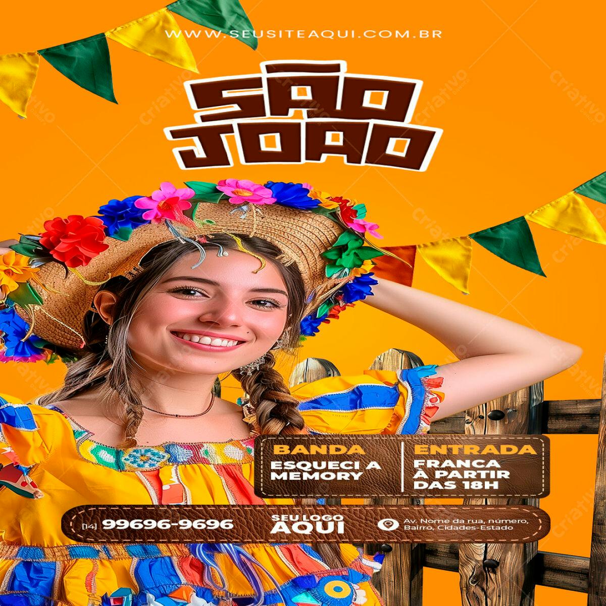 Flyer Festa Junina PSD Editável