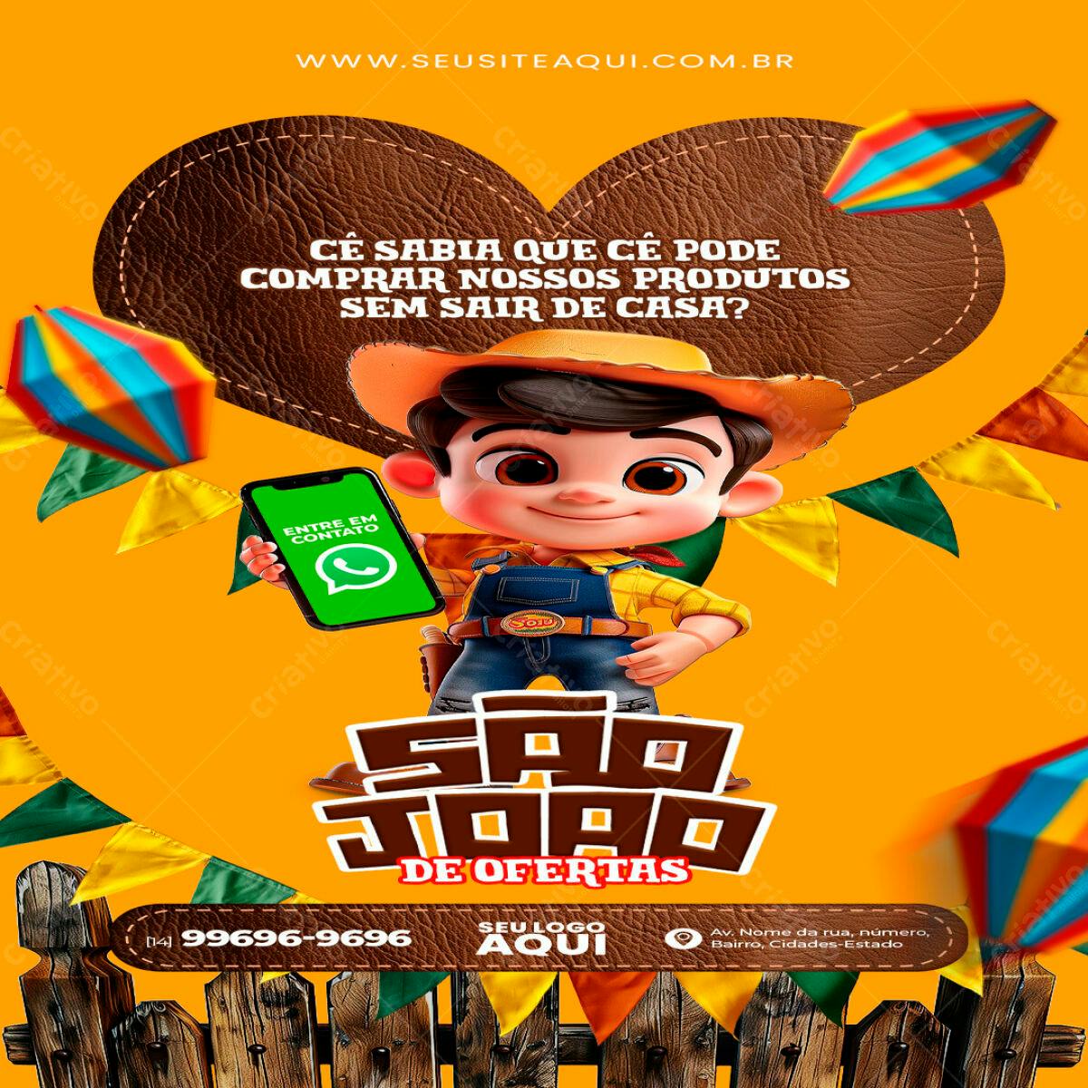 Flyer São João PSD Editável