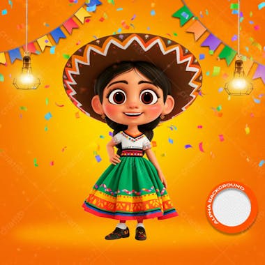 Mascotes de festa junina modelo 78