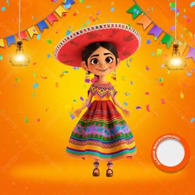 Mascotes de festa junina modelo 82