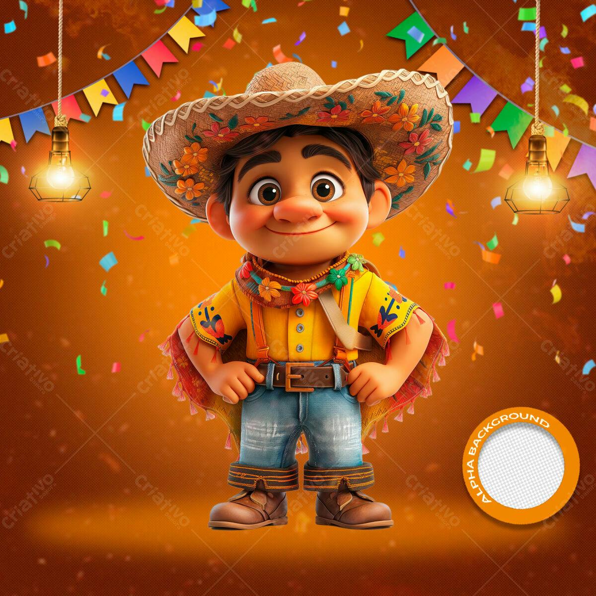 Festa Junina Infantil PSD Editável