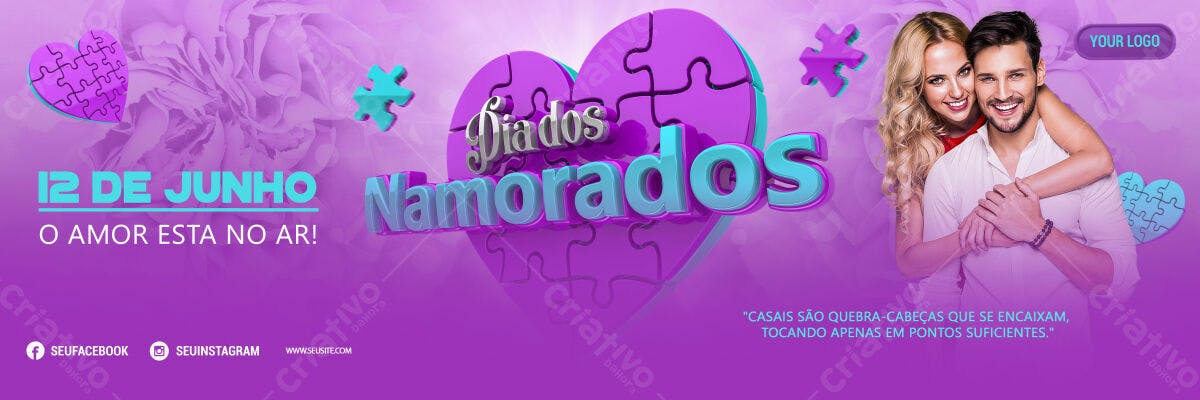Banner Dia dos Namorados PSD Editável