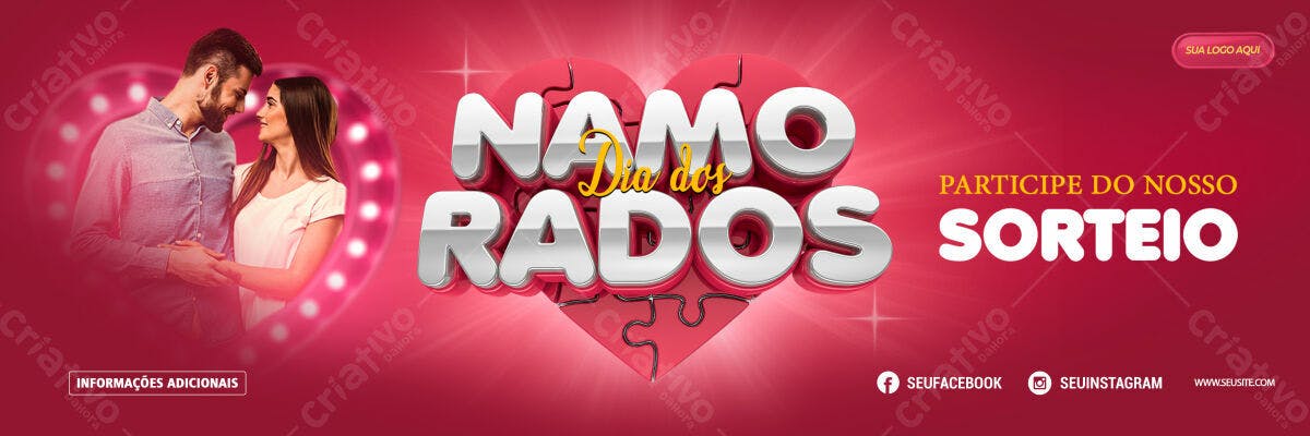 Banner Dia dos Namorados PSD Editável