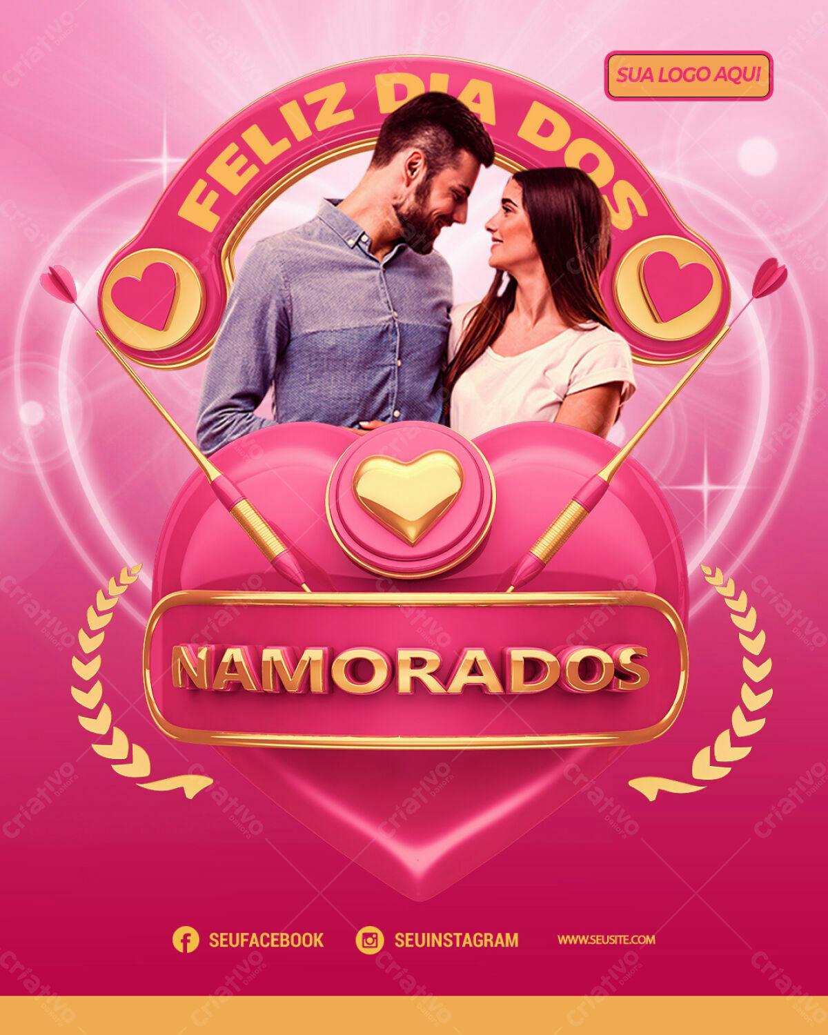 Flyer Dia dos Namorados PSD Editável