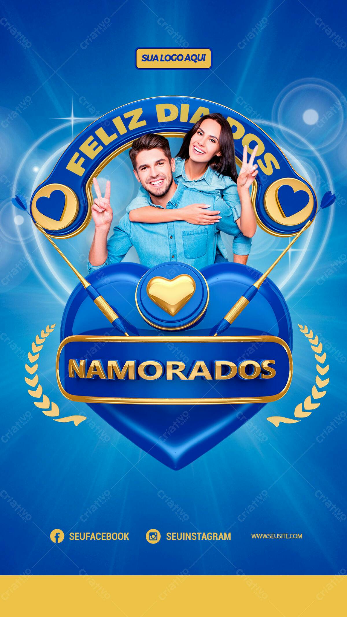 Flyer Dia dos Namorados PSD Editável