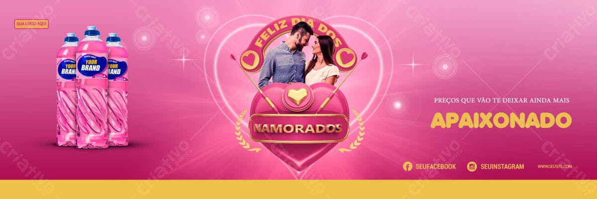 Banner Dia dos Namorados PSD Editável