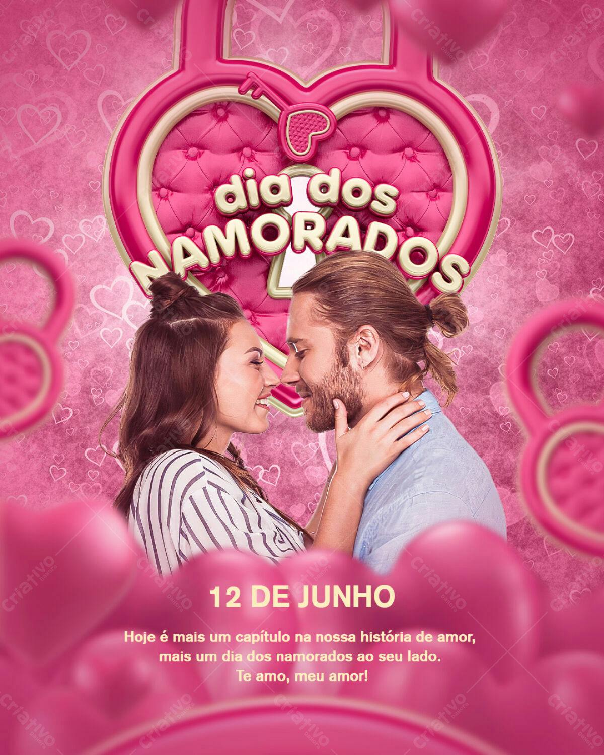 Flyer Dia dos Namorados PSD Editável