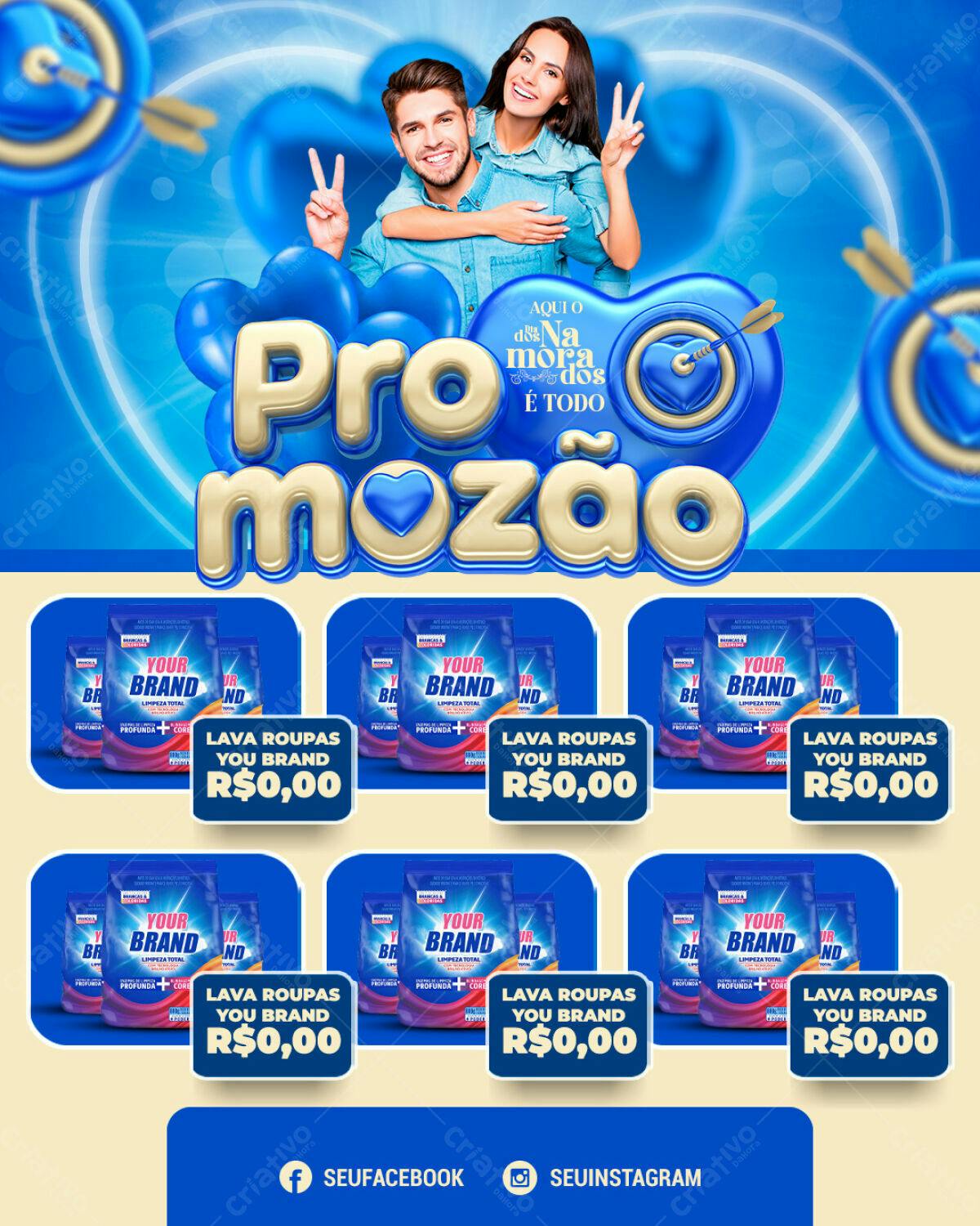 Flyer Dia dos Namorados Promocional PSD Editável