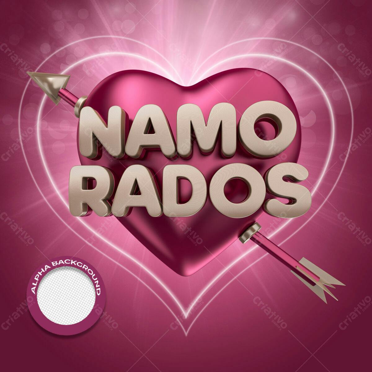 Arte Dia dos Namorados PSD Editável