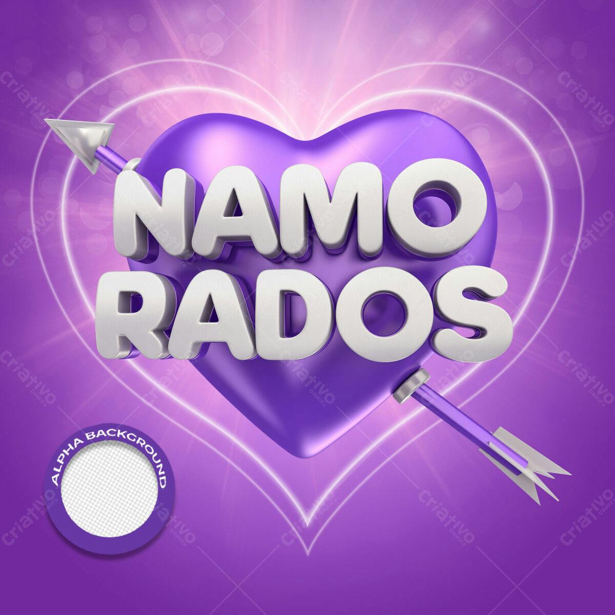 Arte Dia dos Namorados PSD Editável