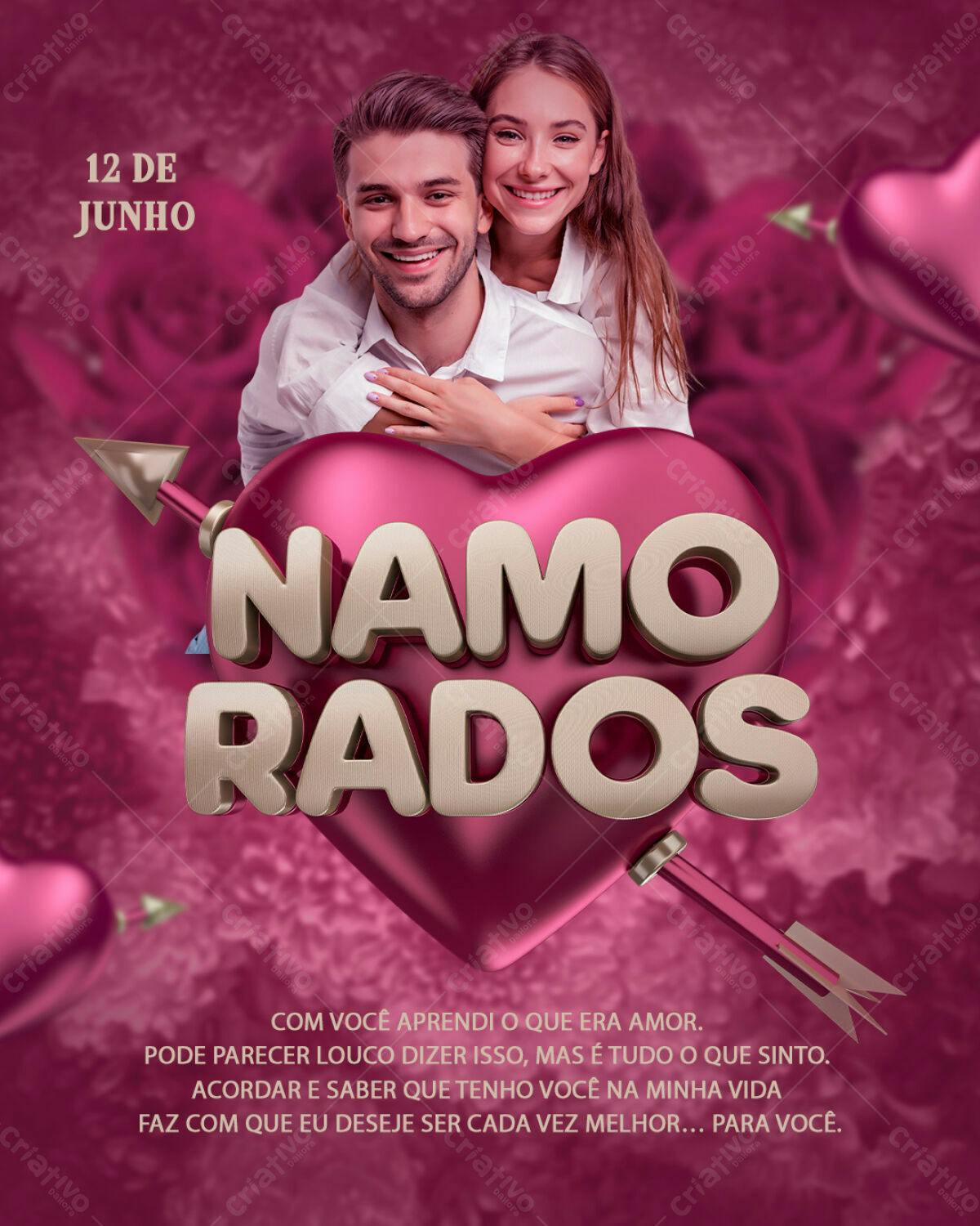 Flyer Dia dos Namorados PSD Editável