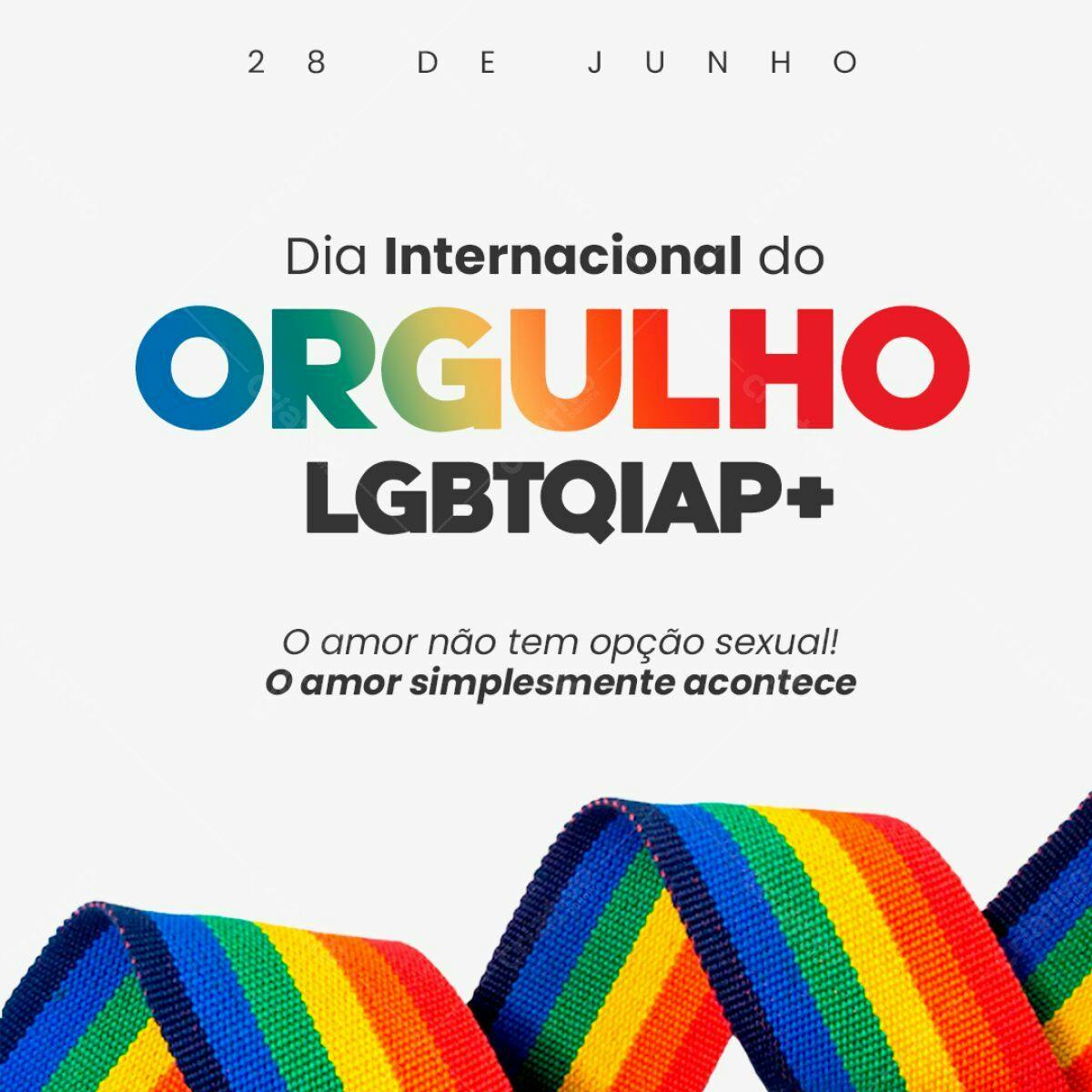 Flyer Dia Internacional do Orgulho LGBTQIAP+ PSD Editável