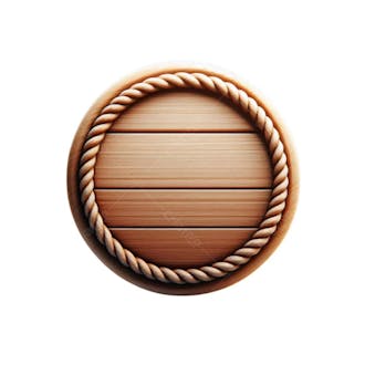 Elemento 3d 2d madeira circular corda redonda composição