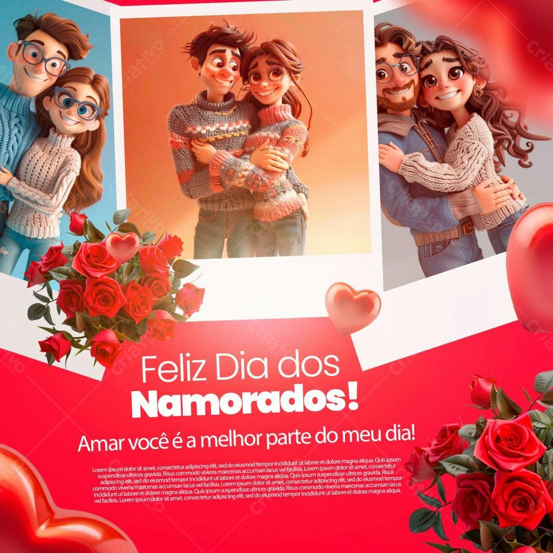Flyer Dia dos Namorados PSD Editável
