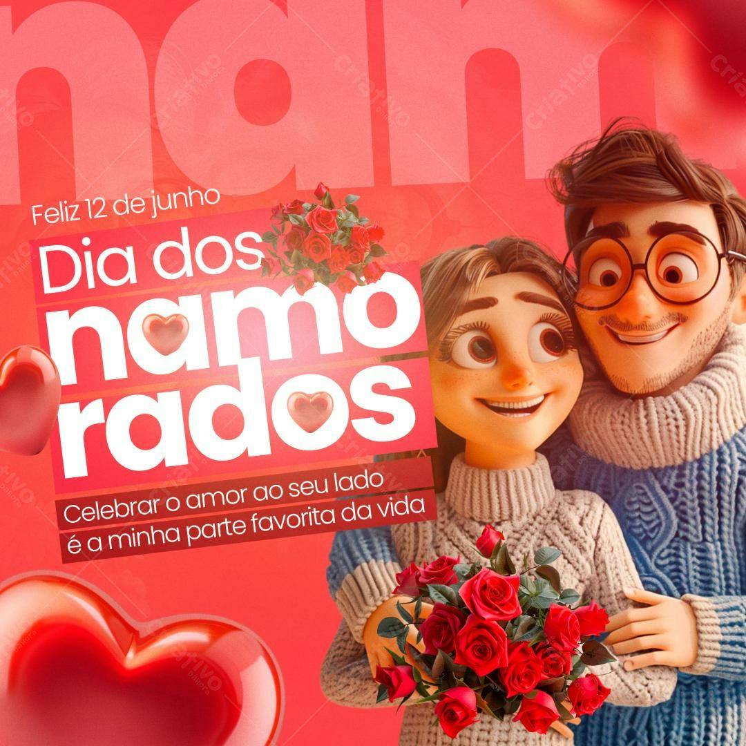Flyer Dia dos Namorados PSD Editável