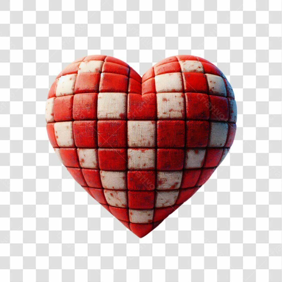 Icone Dia dos Namorados Vermelho e Branco PNG com fundo transparente