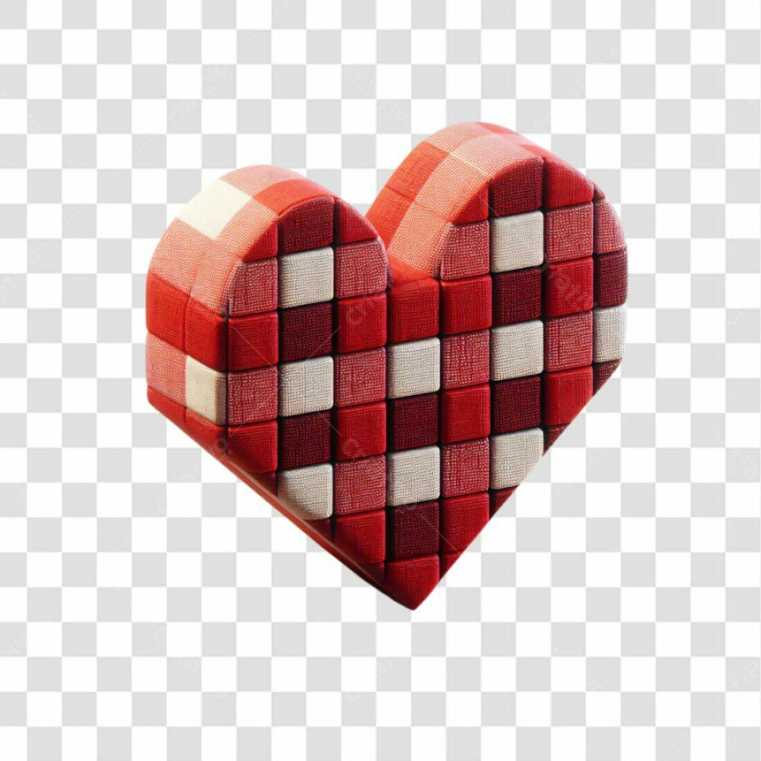 Icone Dia dos Namorados Vermelho e Branco PNG com fundo transparente