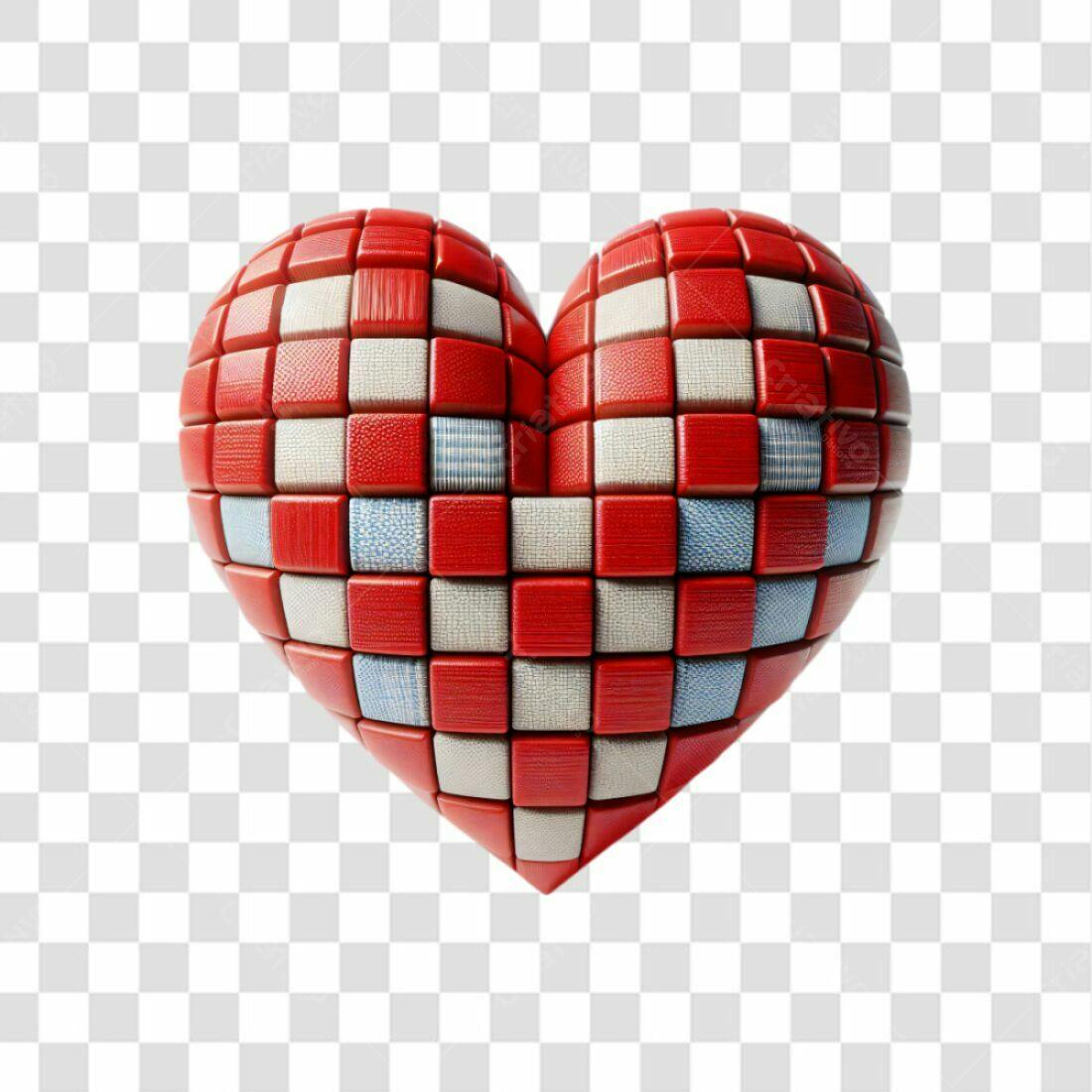 Icone Dia dos Namorados Vermelho e Branco PNG com fundo transparente