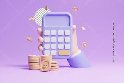 Ilustração 3D Ou Elemento De Documentos Fiscais