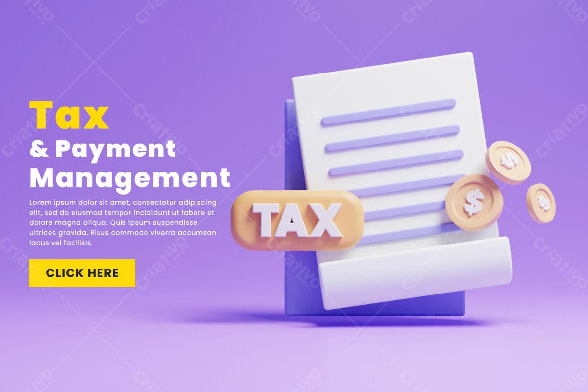 Banner Imposto e Pagamento PSD Editável