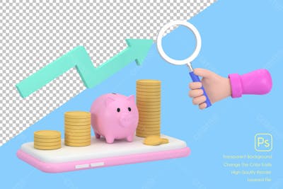 Ilustração 3D Ou Elemento De Documentos Fiscais