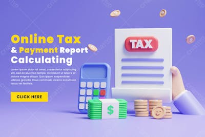 Ilustração 3D Ou Elemento De Documentos Fiscais