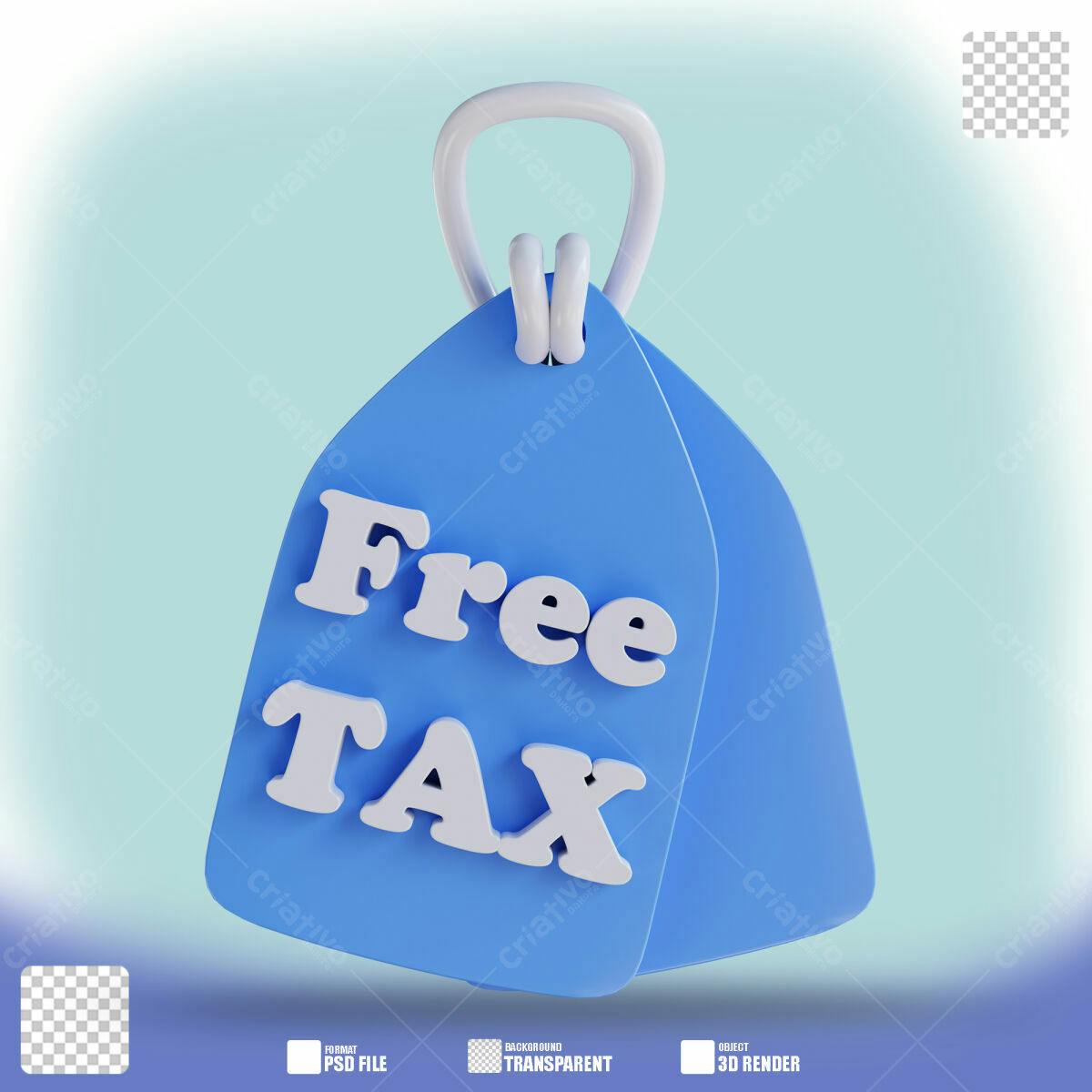 Tag Free Tax PSD Editável