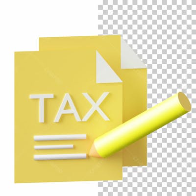 Ilustração 3D Ou Elemento De Documentos Fiscais