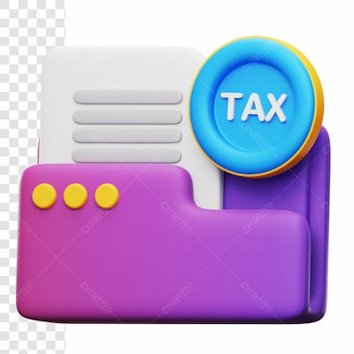 Ilustração 3D Ou Elemento De Documentos Fiscais