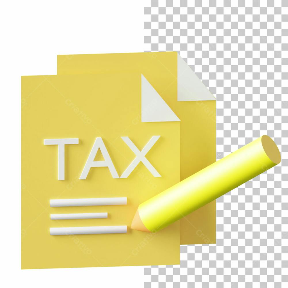 Ilustração 3D Ou Elemento De Documentos Fiscais