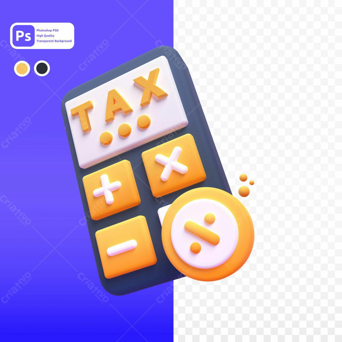 Ícone Calculadora Imposto PSD Editável